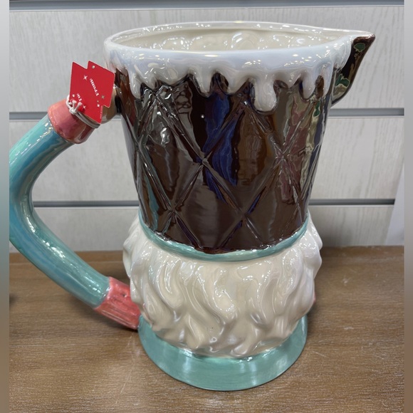 Pink Christmas Nutcracker Saluting Iridescent Extra Tall Pitcher NWT - Picture 5 of 5